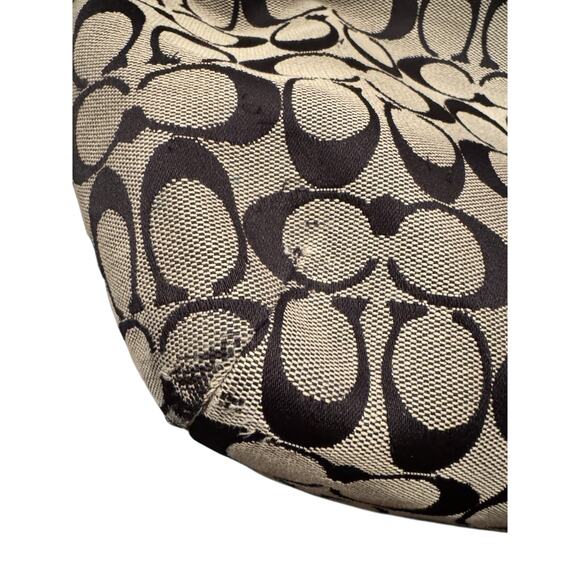 Coach Signature canvas tote bag with snake skin leather trim and leather strap - Picture 8 of 12